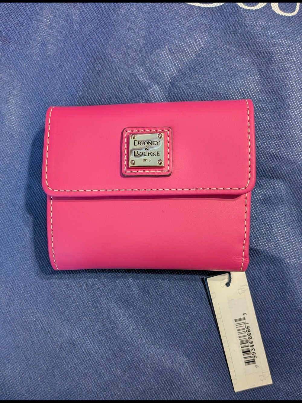 NWT! Dooney & Bourke Vachetta Beacon Zip Top Tote & Wallet Set in MAGENTA - Picture 13 of 16